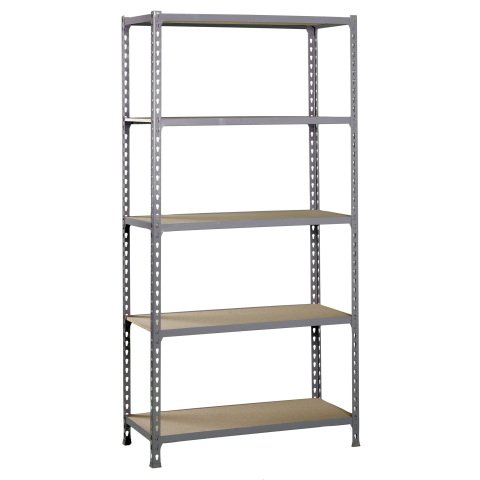 Estantería Simon Rack maderclick mini 5/400 gris/madera 180x80x40