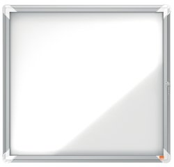 Vitrina de exteriores Nobo para 6 hojas A4 con superficie blanca magnética