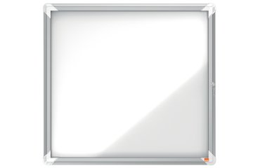 Vitrina de exteriores Nobo para 6 hojas A4 con superficie blanca magnética