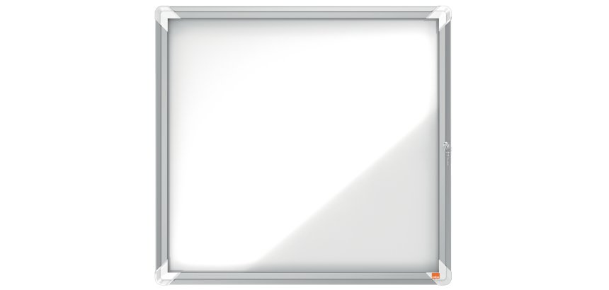 Vitrina de exteriores Nobo para 6 hojas A4 con superficie blanca magnética