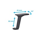 Chaise de bureau ergonomique TEAM PRO , tissu, avec accoudoirs 3D et appui-tête, mécanisme synchrone avec profondeur d'assise réglable