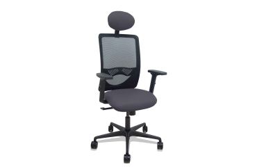 Silla de oficina Zulema con reposabrazos 2D y cabecera