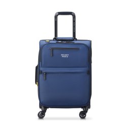 Delsey Maubert - Valise cabine extensible 4 doubles roues 55 cm bleu