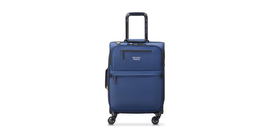 Maubert 2.0 valise cabine extensible 4 doubles roues 55 cm bleu