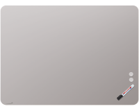 Tableau en verre mat 90x120cm - Warm Grey - Coin Arrondi - Legamaster