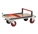 Chariot pliable plateau médium 400 kg 850 x 500 mm roue caoutchouc