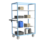 Servante multi-niveaux avec 3 étagères plateau tôle galvanisée 250 kg 1000 x 600 mm roue TPE