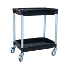 Desserte 2 plateaux bacs 180 kg 645 x 410 mm roue TPE