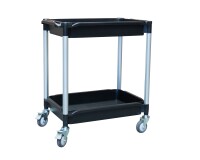 Desserte 2 plateaux bacs 180 kg 645 x 410 mm roue TPE