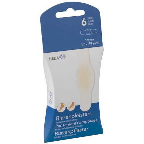 Pansements pour ampoules orteil Heka - boîte de 6