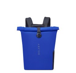 Delsey Turenne - Sac à dos mini roll top bleu électrique