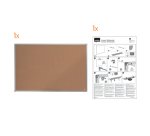 Tablero de anuncios de corcho Nobo Essence de 1800x1200 mm