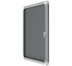 Vitrina NOBO Premium Plus con fondo de fieltro 6xA4, gris