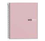 Notebook The Original, Couverture rigide, A5, quadrillage 5x5 mm, 80 feuilles de 1 couleur, Miquelrius, Sable.
