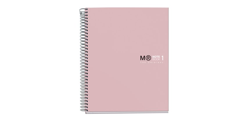 Notebook The Original, Couverture rigide, A5, quadrillage 5x5 mm, 80 feuilles de 1 couleur, Miquelrius, Sable.
