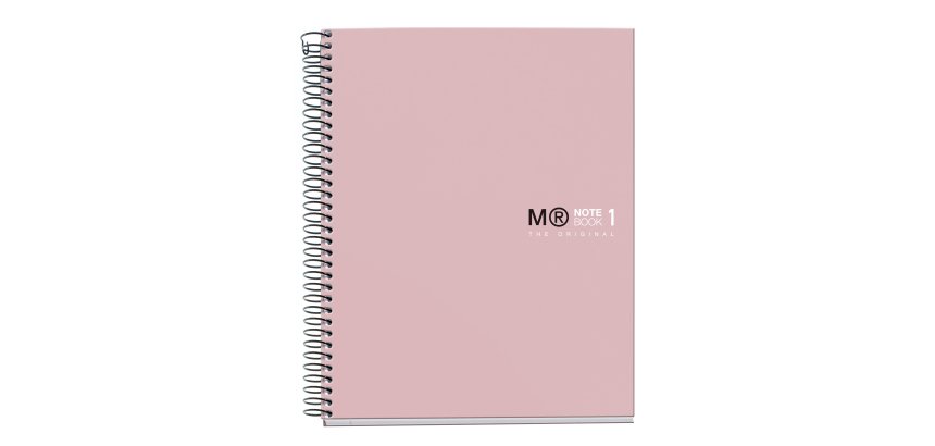 Notebook The Original, Couverture rigide, A5, quadrillage 5x5 mm, 80 feuilles de 1 couleur, Miquelrius, Sable.
