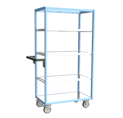 Servante multi-niveaux avec 3 étagères plateau tôle galvanisée 250 kg 850 x 500 mm roue TPE