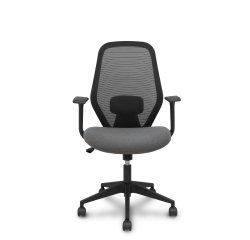 En_silla operativa con respaldo de malla y brazos