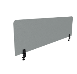 Ecran de séparation acoustique pour bureau Agathe Flexmute - avec fixations à pinces à étau H 50 cm