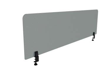 Ecran de séparation acoustique pour bureau Agathe Flexmute - avec fixations à pinces à étau H 50 cm