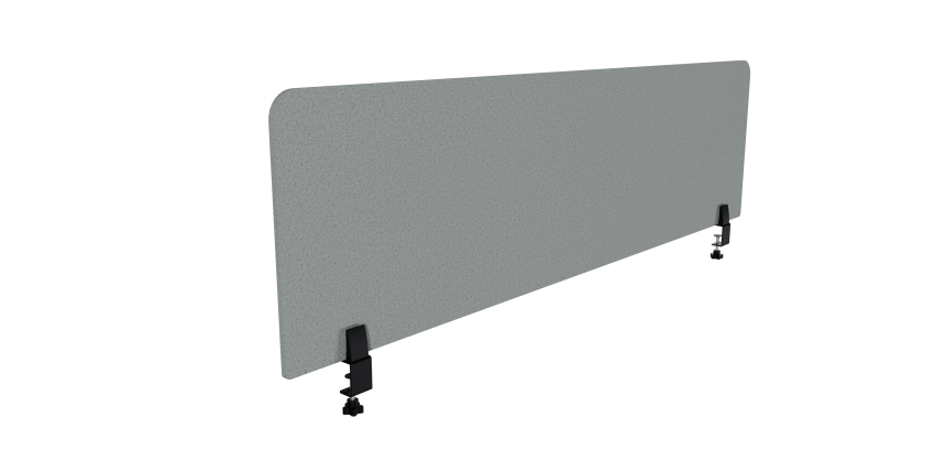 Ecran de séparation acoustique pour bureau Agathe Flexmute - avec fixations à pinces à étau H 50 cm