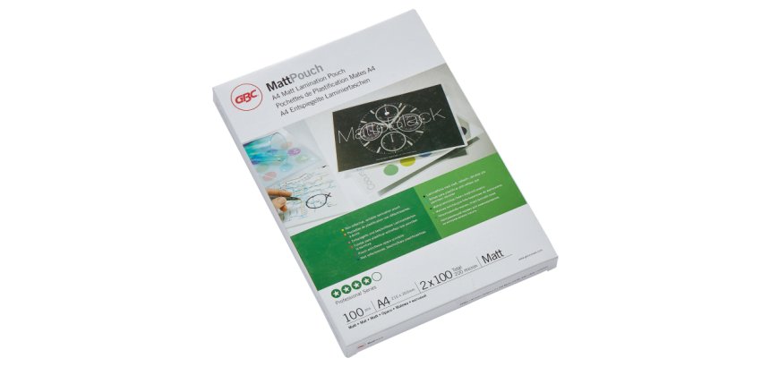 Paquete de 100 fundas de plastificación térmica GBC A4, 2 x 100 micras, mate