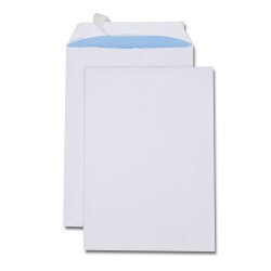 Boîte de 250 pochettes blanches C4 229x324 100 g/m² bande de protection