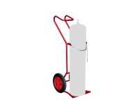 Diable porte-bouteille sans béquille acier 250 kg bavette fixe profondeur 280 mm roue caoutchouc
