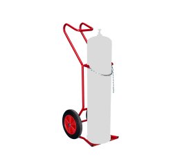 Diable porte-bouteille sans béquille acier 250 kg bavette fixe profondeur 280 mm roue caoutchouc