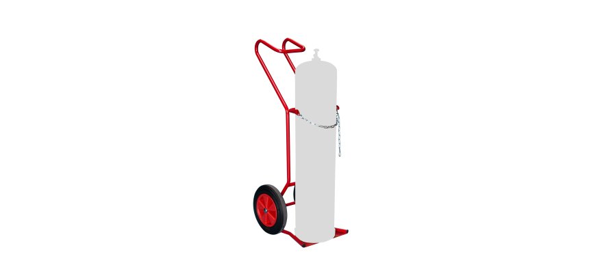 Diable porte-bouteille sans béquille acier 250 kg bavette fixe profondeur 280 mm roue caoutchouc