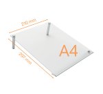 Bloc de escritura acrílico inclinado Nobo A4, transparente