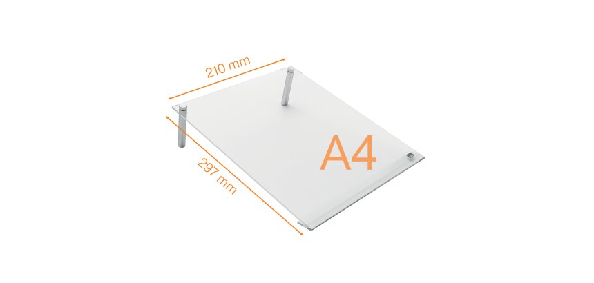 Bloc de escritura acrílico inclinado Nobo A4, transparente