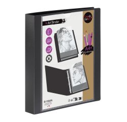 Classeur 4 anneaux plastifié CREATIV'GALLERY VIQUEL personnalisable A4 - Dos 4 cm - coloris noir