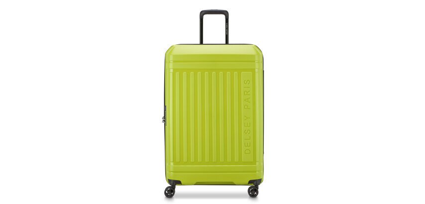 Delsey Lutece - Valise extensible 4 doubles roues - 75 cm citron vert