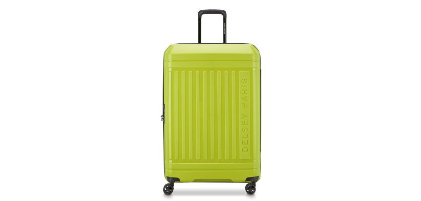Delsey Lutece - Valise extensible 4 doubles roues - 75 cm citron vert