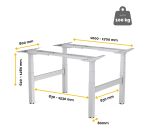 Estructura metálica para mesa doble regulable en altura Cambio™ Fellowes  (no incluye Tablero, transporte ni instalación)
