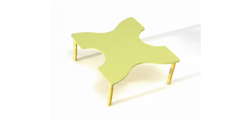 Fabiano Kids Tisch in X-Form - Größe T1 - Kindergarten