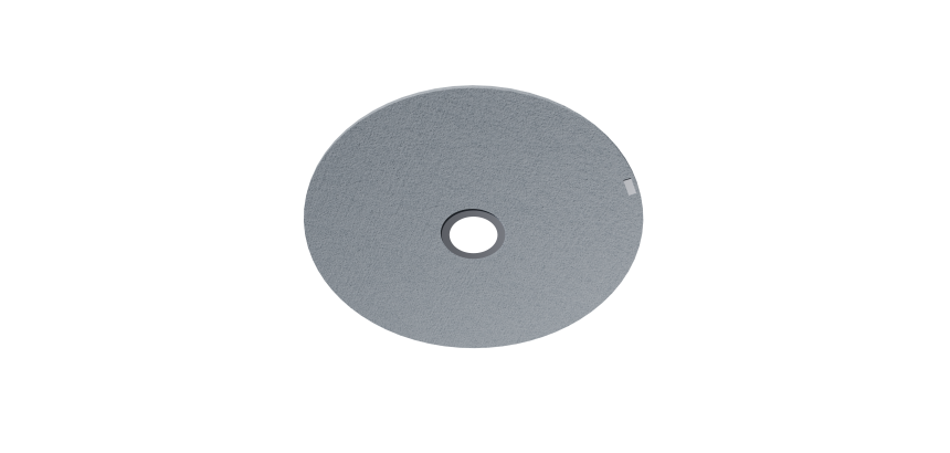 Suspension en cercle acoustique Queen Diamètre 90 cm en PET 12 mm - fixation par câble pour plafonds dur - avec éclairage direct par spot Diamètre 90 cm