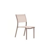 Chaise d'extérieur FOUZON - tissu - structure aluminium gris