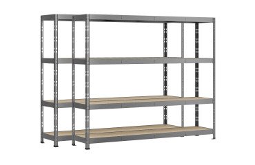 Rayonnage MODULO - Jeu 2 étagères Rack - 4 plateaux