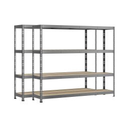 Rayonnage MODULO - Jeu 2 étagères Rack - 4 plateaux