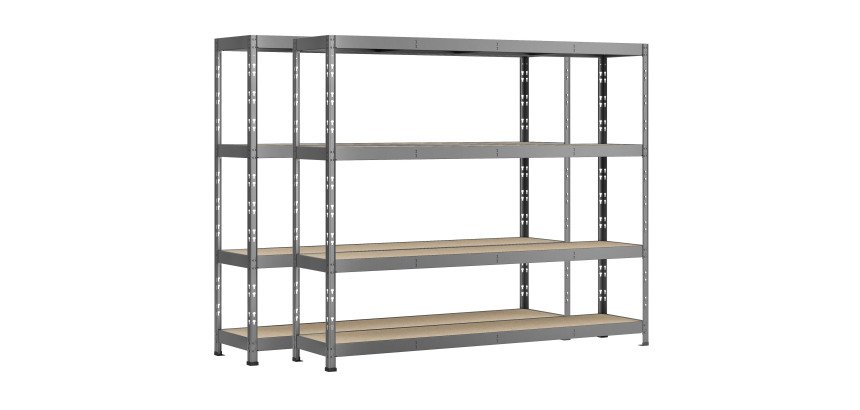 Rayonnage MODULO - Jeu 2 étagères Rack - 4 plateaux