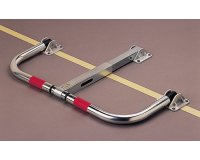 Barrière de parking 3 pieds rabattable indéformable Fermeture serrure clé pompier triangle