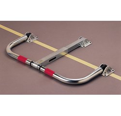 Barrière de parking 3 pieds rabattable indéformable Fermeture serrure clé pompier triangle