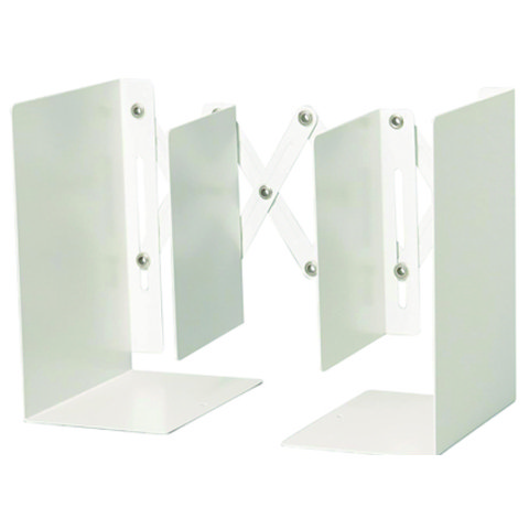 Sujetalibros telescópico ajustable - Blanco