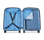 Belmont Plus Valise cabine Slim 4 doubles roues 55 cm bleu zinc