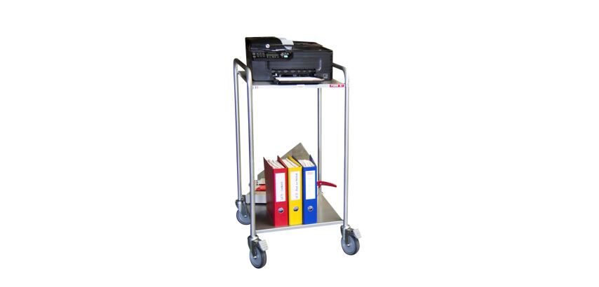 Desserte 250 kg 2 plateaux 635x470 mm tôle
