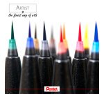 Rotulador de pincel Pentel Artist - Estuche 4 unidades
