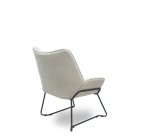 Fauteuil FORÖL - Modèle Opti526  - Revêtement en tissu beige. Structure métal noir.