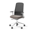Office chair ROCKIT fabric and mesh - High backrest - 1D armrests - white structure
